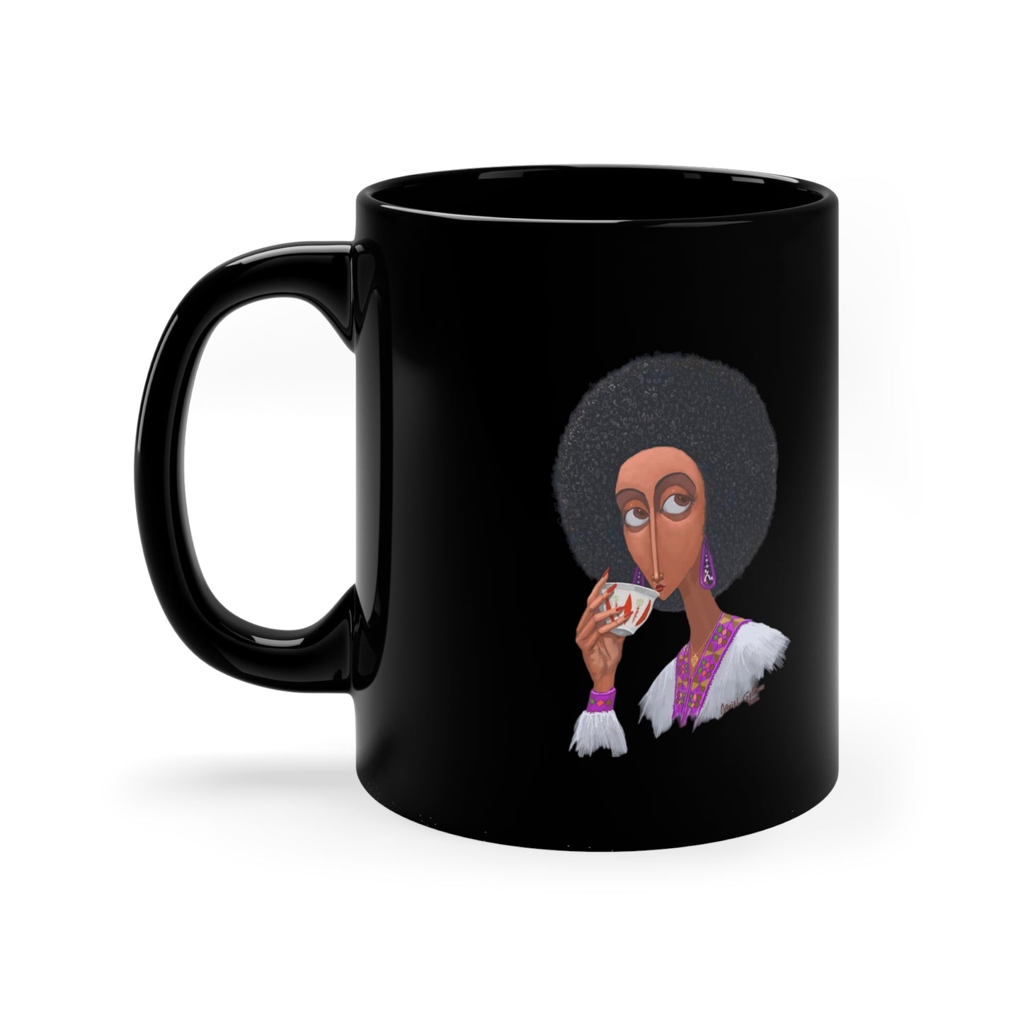 Ethiopian Black Coffee Mug, 11oz